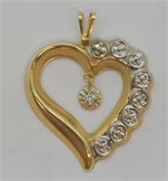 14k Gold Heart Pendant