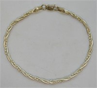 Sterling Silver Rope & Bead Bracelet