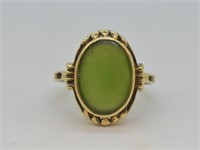 10k Jade Ring