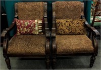 Pair Contemporary Occasional Arm Chairs