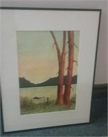 Water Color Picture "The Cottage" Local Artist