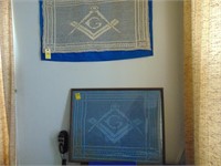 Crocheted Masonic banners