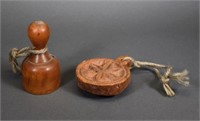 19th Century Wooden Cookie Mold & Biscuit Cutter