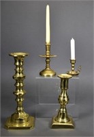 Two 19th Century Brass Candlesticks