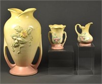 15.5"H Art Pottery Vase, Marked Hull, Wildflower +