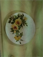Satin,  hand painted plate
