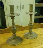 Brass candlesticks (2), 13" tall, CW 16-34