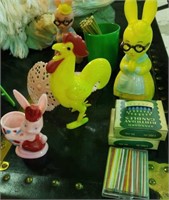 Vintage Easter & party plastic decorations