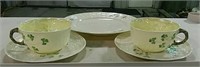 Belleek  Plate,2 cups, 2 saucers