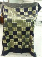 Full size tie knot blanket with piece work