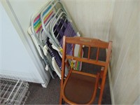 4 Lawn chairs & Children's Folding Chair
