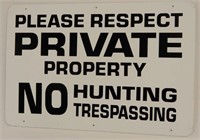 PRIVATE PROPERTY DECALED S/S METAL SIGN
