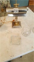 lamp and glass pieces