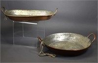Two Copper Baking Dishes