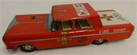 FIRE DEPARTMENT FIRE CHIEF TIN FRICTION CAR