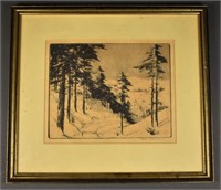 Charles W. Dahlgreen (Amer. 1864-1955) Etching