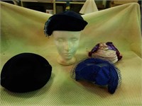 Hats (4 Fur felt, body by Mallory, Rafield,