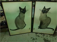 Oriental Siamese cats,  Zack & Zoc by Da Wei Kwo