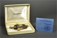 Wedgewood Set, Bracelet, Earrings, & Pin, Black