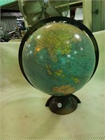 Vintage globe, 17" tall