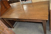 Antique Single Drawer Oak Desk 31"t x 60"l x 31"h