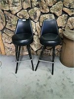 Pair of vintage bar stools poor condition