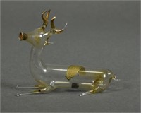 Blown Glass Figural Deer Perfume Bottle, Narcissus