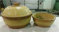 Vintage EVE-N-BAKE Ware pottery bowls