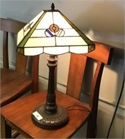 TABLE LAMP W.  GLASS SHADE