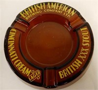 BRITISH AMERICAN BREWING CO. AMBLER GLASS ASHTRAY