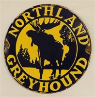 VINTAGE NORTHLAND GREYHOUND SSP SIGN