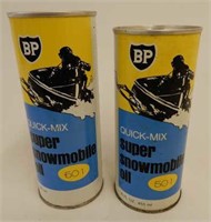 LOT OF 2 BP SUPER SNOWMOBILE OIL CANS