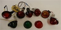 LOT OF 9 COLORED CLEARANCE LIGHTS