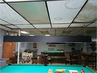 Full size fluorescent pool table light fixture