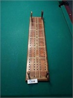 Large cribbage board with six pieces