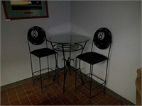 8Ball style bar height table and 2 chairs