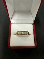 14 Karat Gold Ring With Diamonds 3.7 Dwt