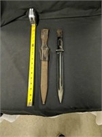 World War Ii Military Bayonet With Sheath