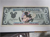 1989 Disney One Dollar