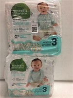 SET OF 2 SEVENTH GENERATION DIAPERS SZ 3