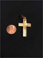 14k signed gold cross pendant discolored due to pg
