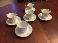 Lot of 5 Walbrzych cupAnd saucer sets - Poland