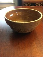 Brown vintage mixing bowl4x8 inches-tiny nick