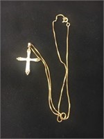 Sterling silver cross on chain