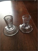 Antique glass ice cream cone holder