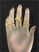 Lot of 3 gold filled rings