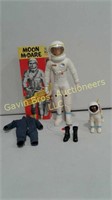 Moon McDare action spaceman with dog and extra