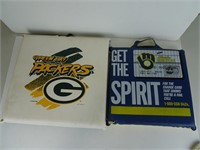 Two Vintage Seat Cushions - Packers and Brewers