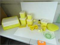 Assorted Vintage Yellow Kitchen items