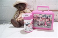 2pcs Mikey & minnie lunch box and bear